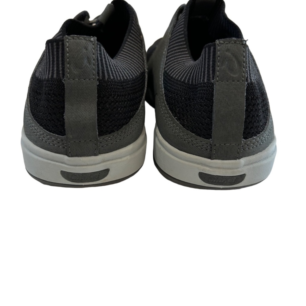 Olukai men’s Makia Ulana Kai shoes 10 black grey elastic laces drop in heel - Picture 9 of 13